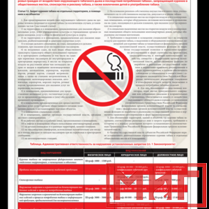 Фото 17 - Курение запрещено, плакат.